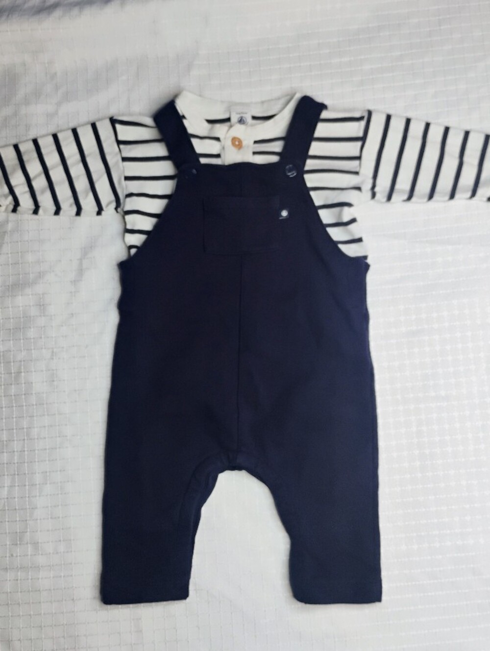 Petit Bateru never romper with striped shirt